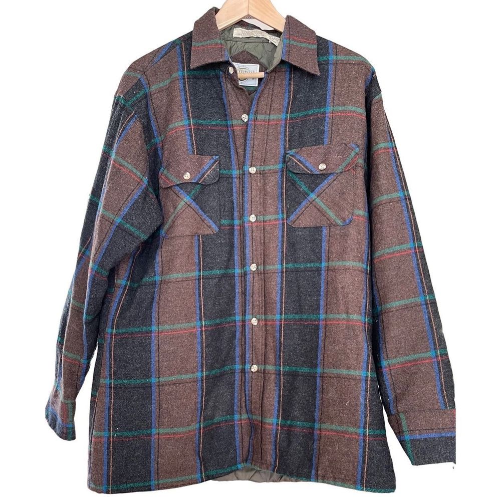 Northwest Territory Brown Plaid Shacket Jacket Size Large